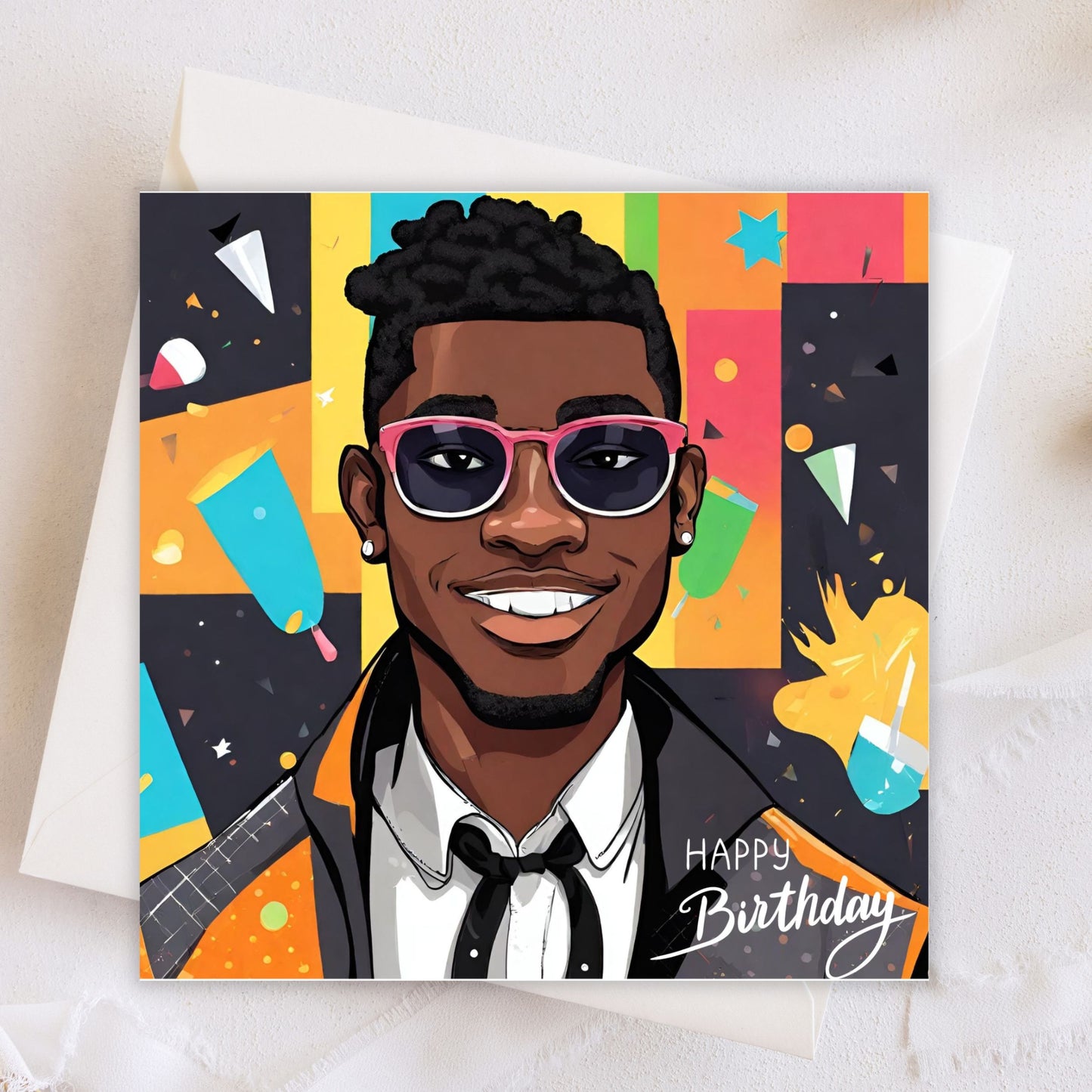 Happy Birthday Greeting Card (Blank Inside) #GC015 | Free UK Delivery