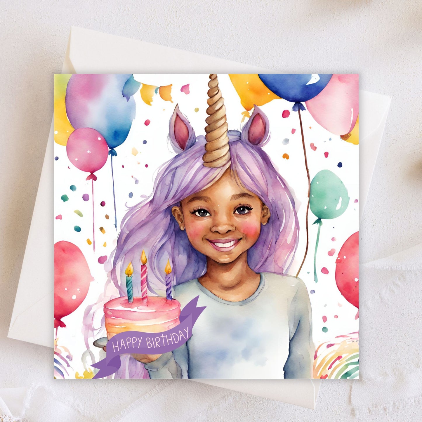 Happy Birthday Greeting Card (Blank Inside) #GC024 | Free UK Delivery