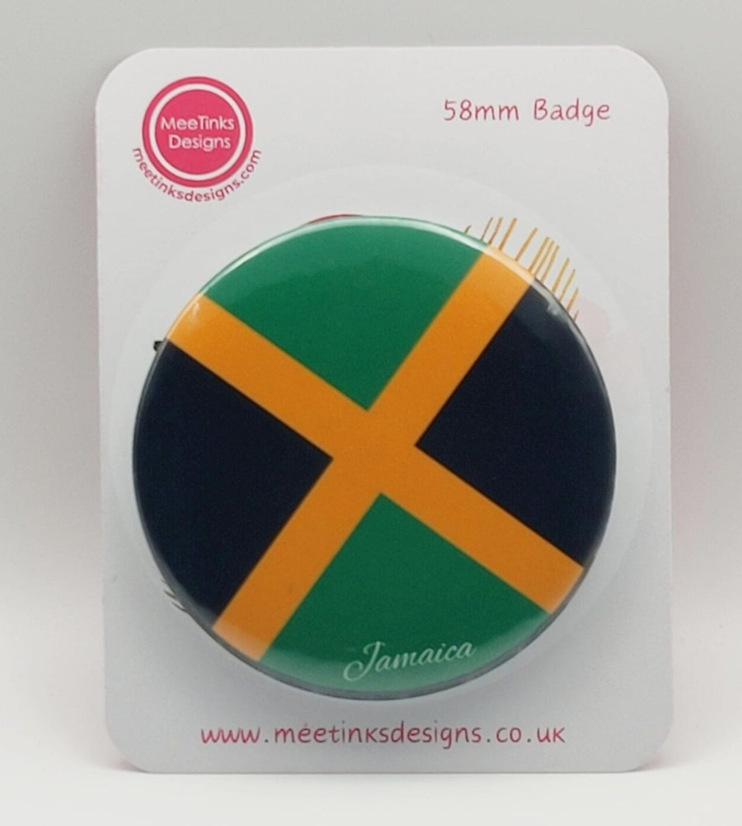 Heritage Pin Button Badge (58mm) #B003 | Jamaica