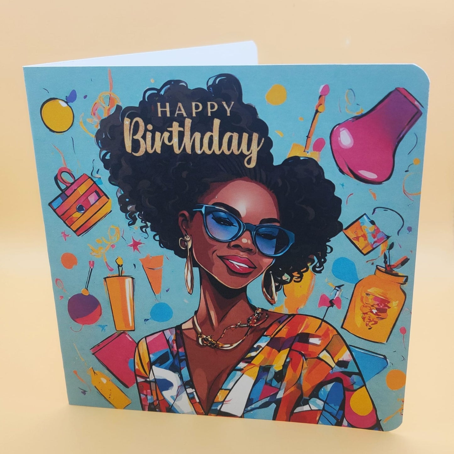 Happy Birthday Greeting Card (Blank Inside) #GC014 | Free UK Delivery
