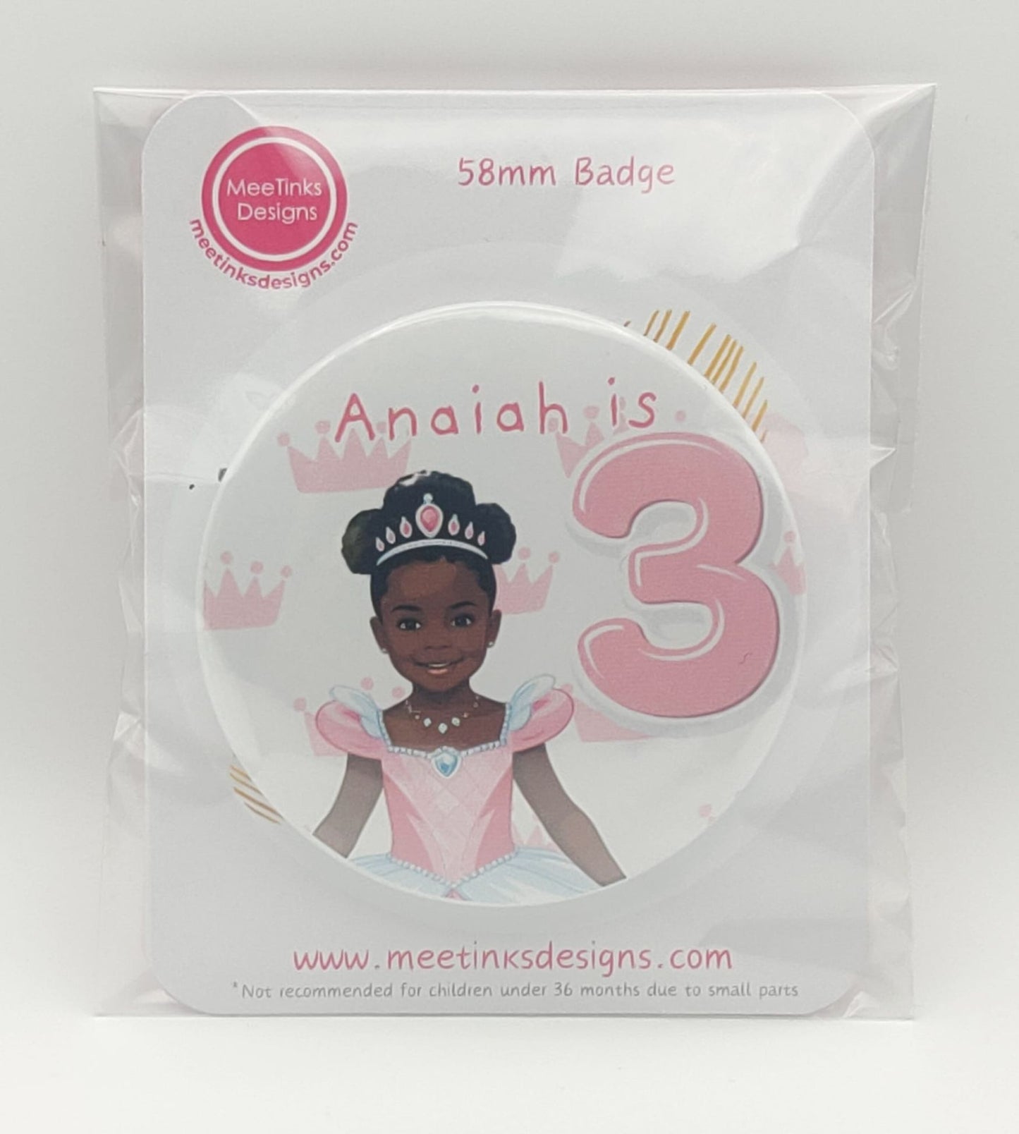 Pin Button Badge (58mm) #B006 | Birthday | Kids